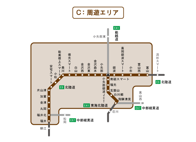 周遊エリア図