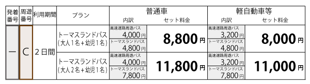 料金表