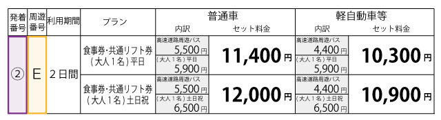 料金表