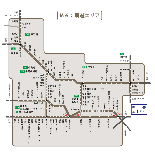 周遊エリア図