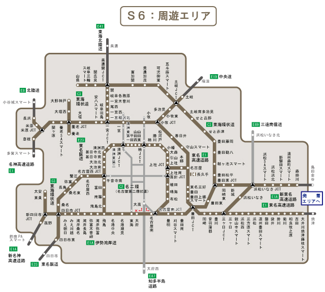 周遊エリア図