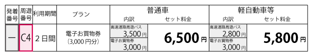 料金表