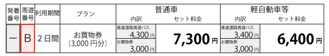 料金表