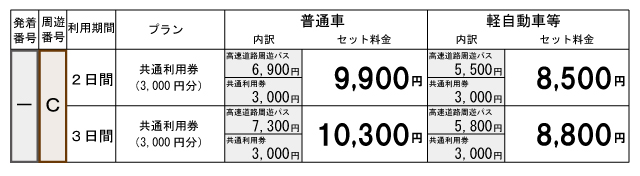 料金表