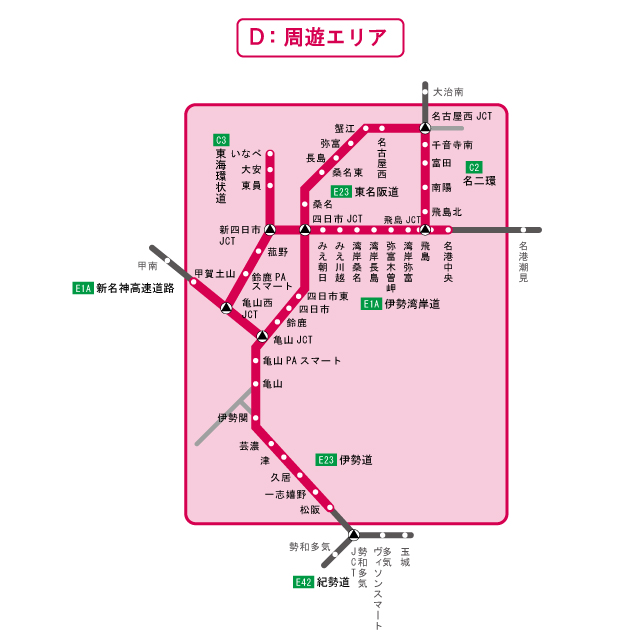 周遊エリア図
