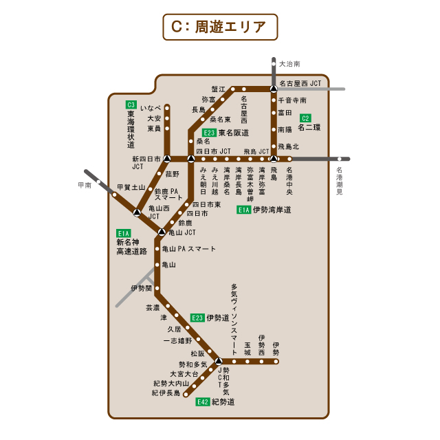 周遊エリア図