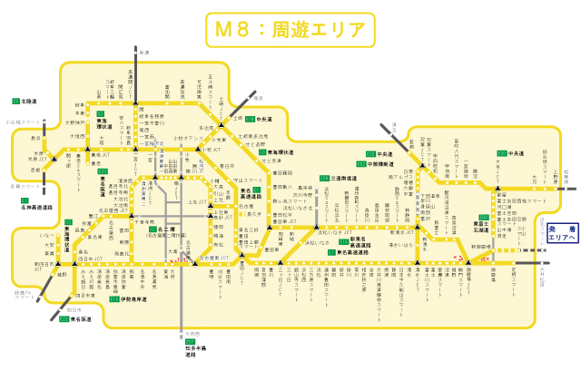 周遊エリア図