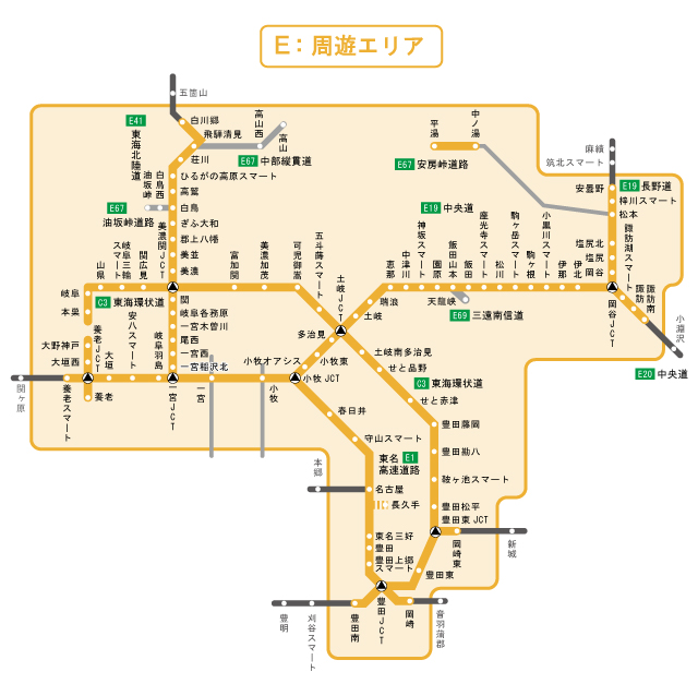 周遊エリア図