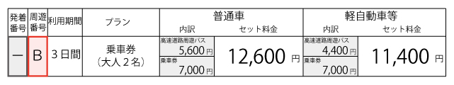 料金表