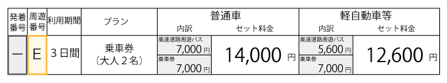料金表