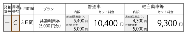 料金表