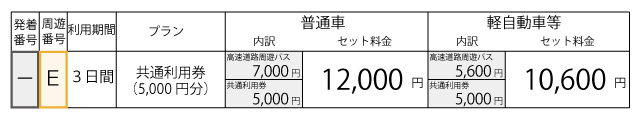 料金表