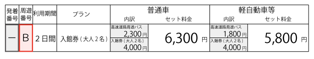 料金表