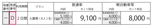 料金表