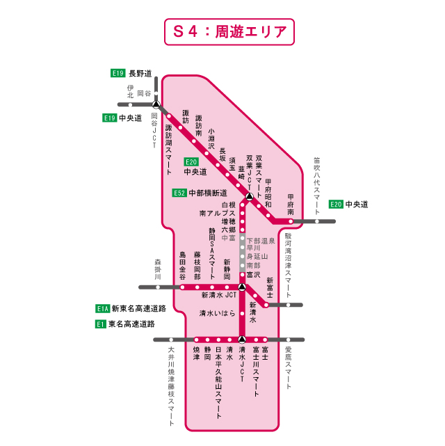 周遊エリア図