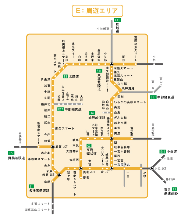 周遊エリア図