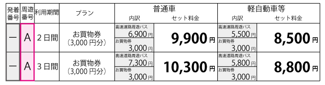 料金表