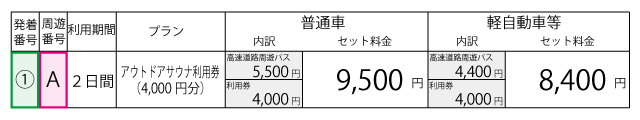 料金表