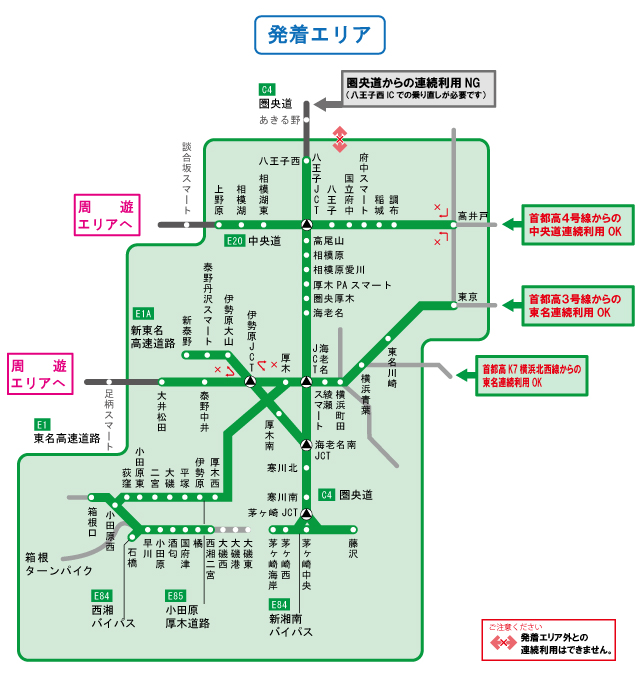 発着エリア図