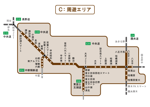 周遊エリア図