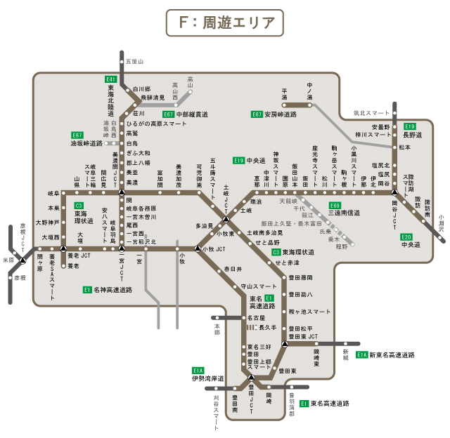 周遊エリア図