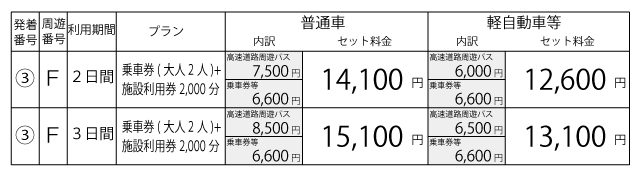 料金表