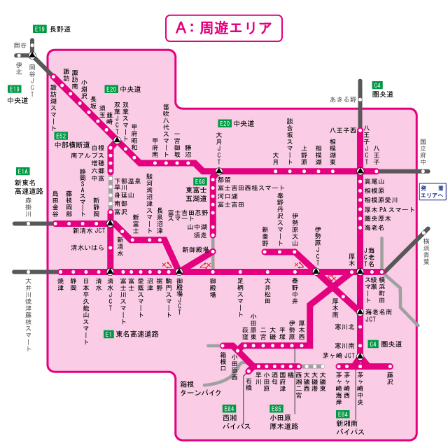 周遊エリア図