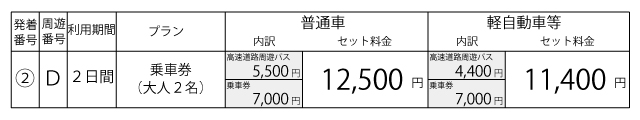 料金表