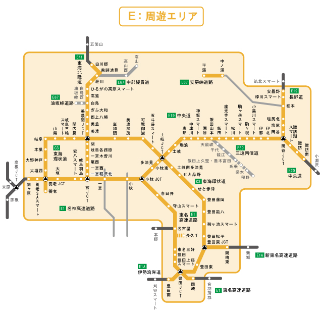 周遊エリア図