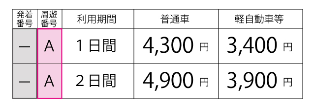 料金表