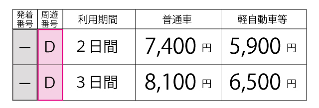 料金表