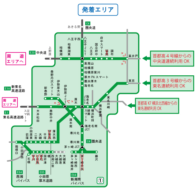 発着エリア図
